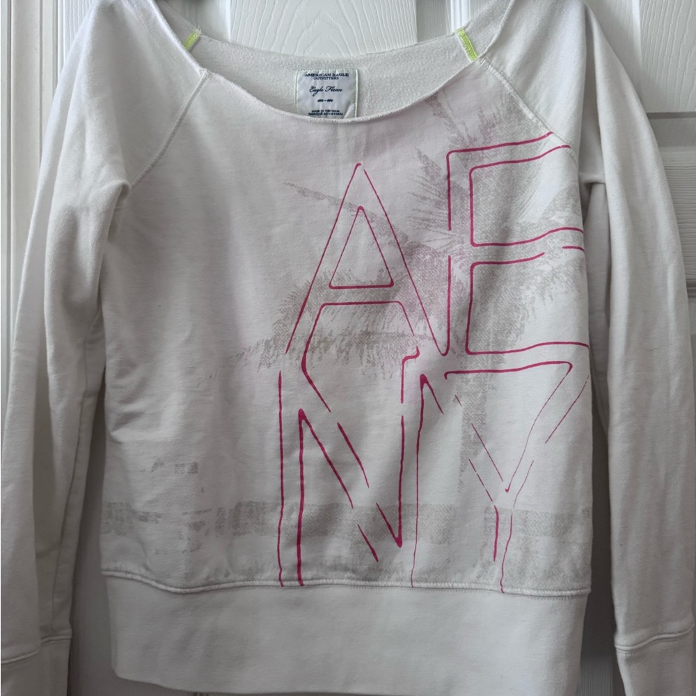 American Eagle Outfitters Off-the-Shoulder Lightweight Sweatshirt